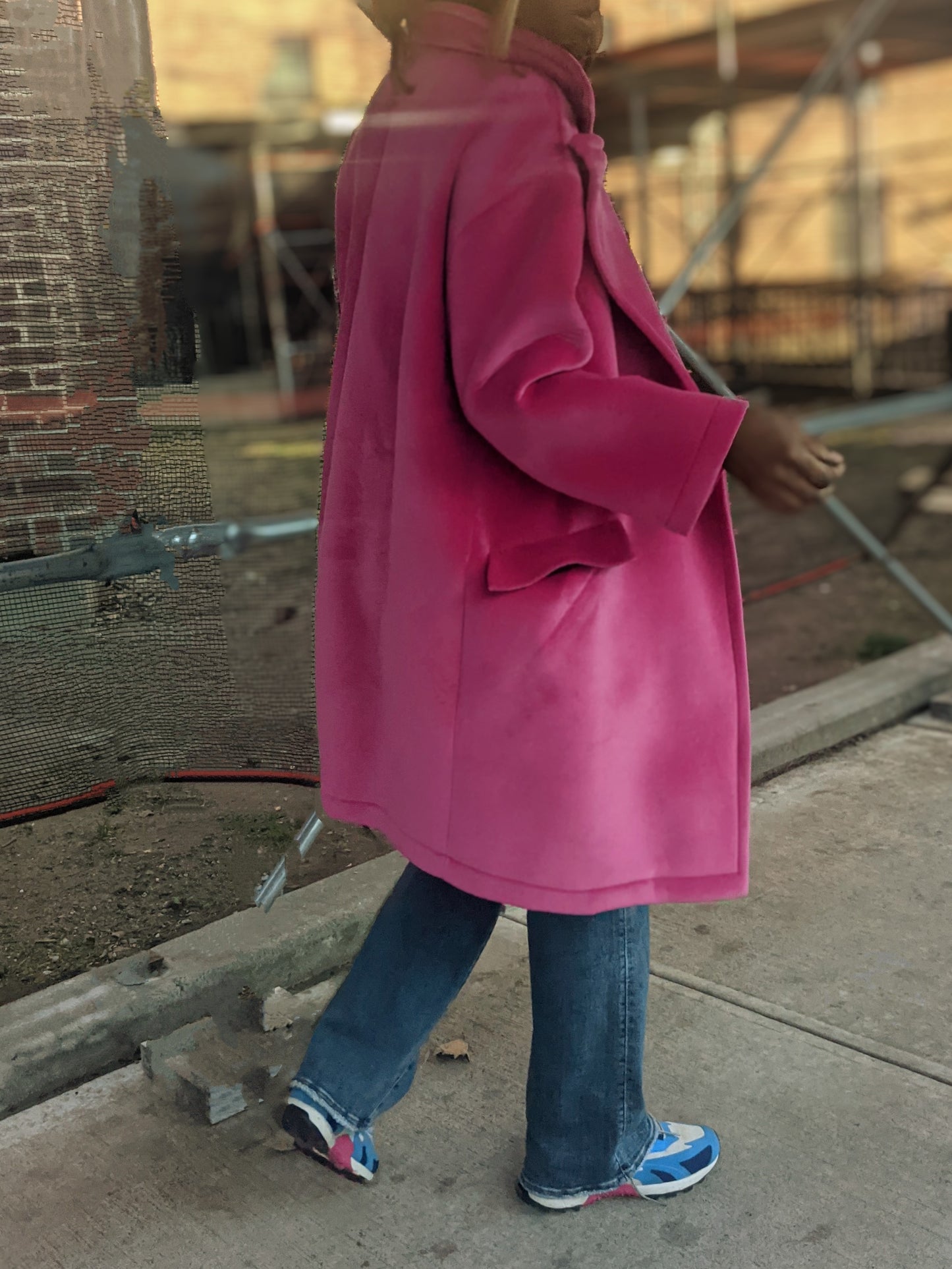Faux Suede Hot Pink OVERSIZED Coat