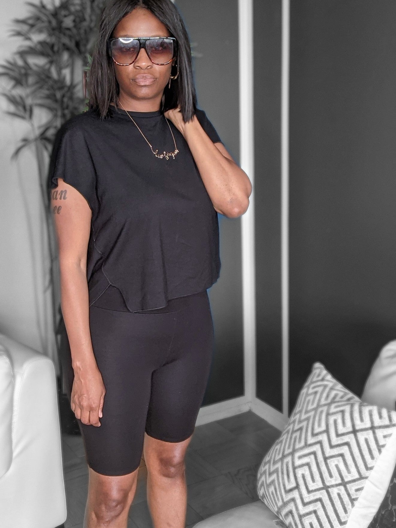 Black & Bold Short Set