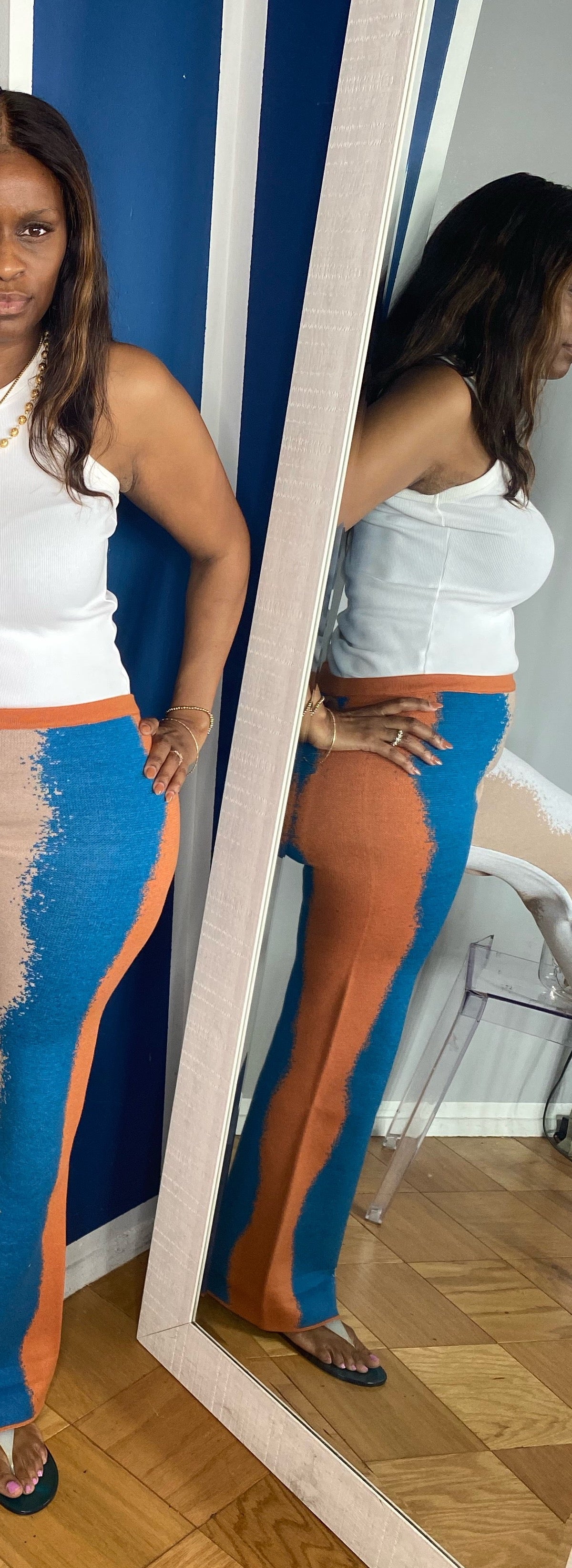 Orange Multi Knit Pants