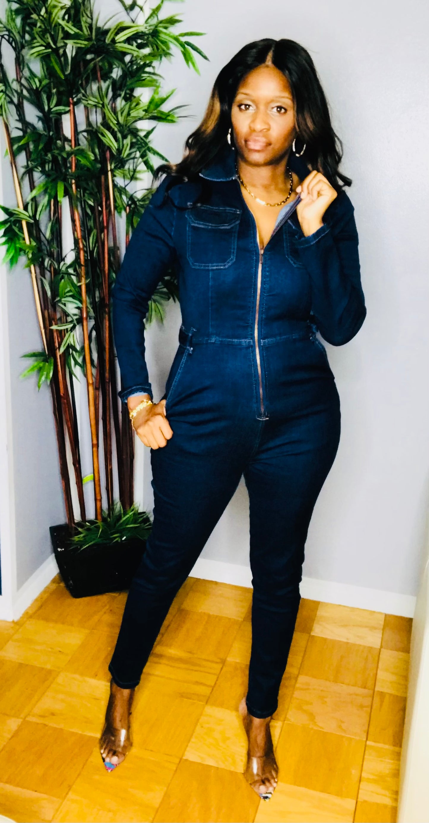 Best Blue Denim Jumpsuit