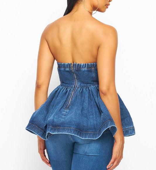 Denim Diana Top