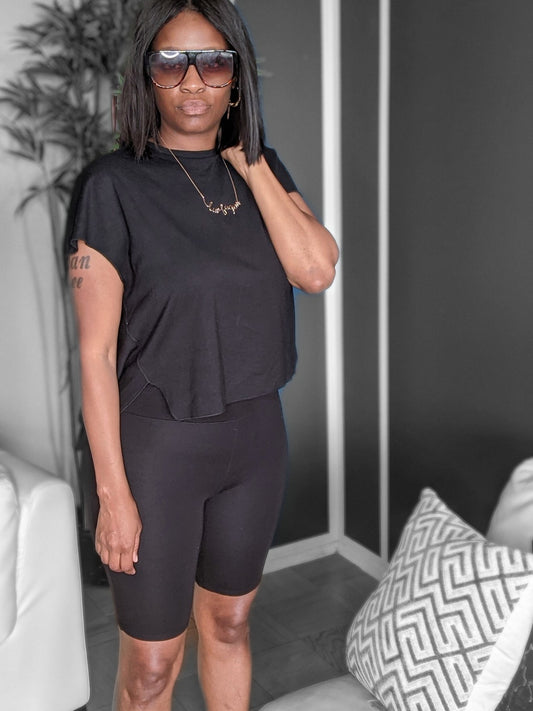 Black & Bold Short Set
