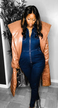 Load image into Gallery viewer, Beautifully Brown 3/4 Trench Puff Jacket
