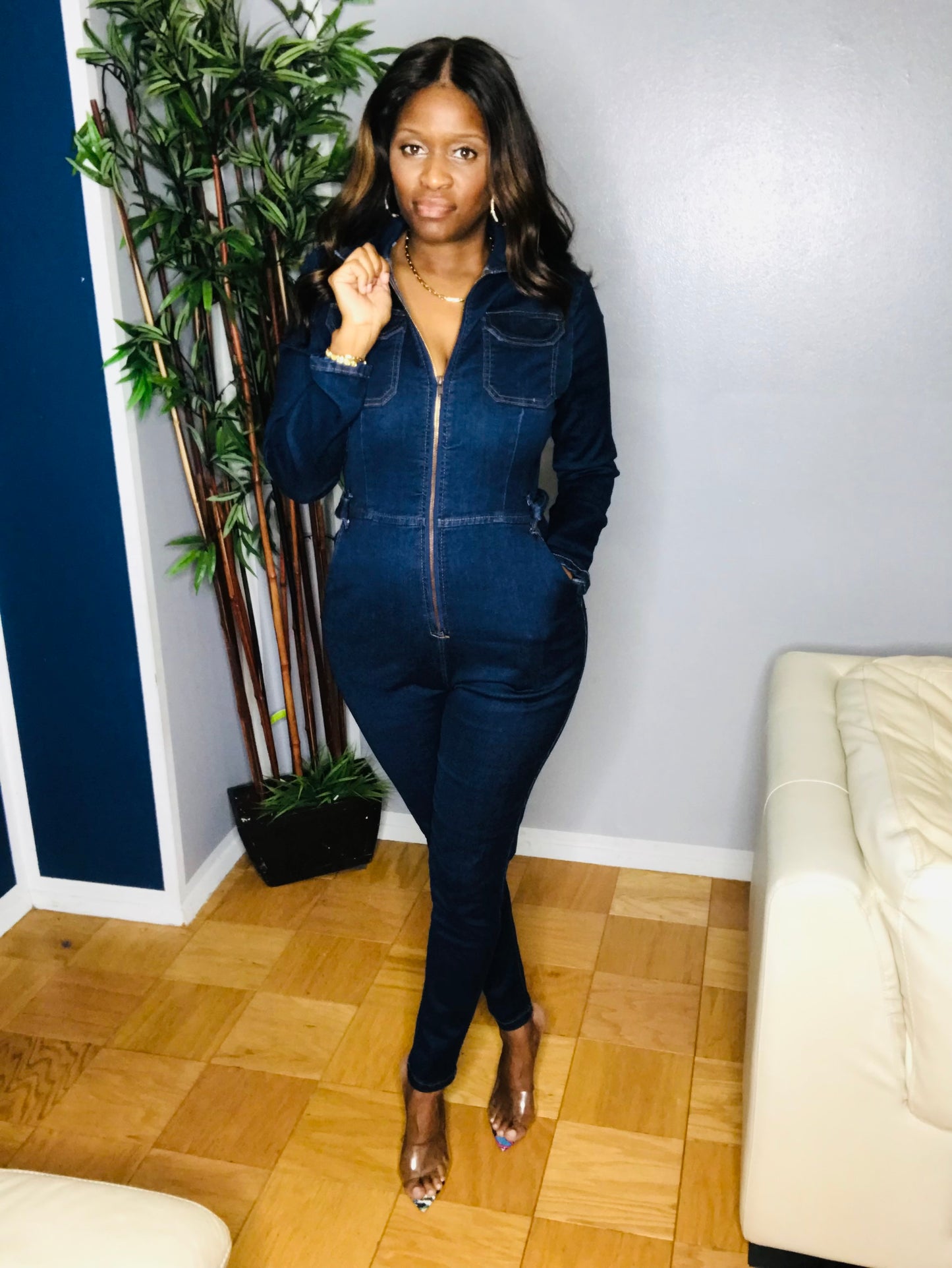 Best Blue Denim Jumpsuit