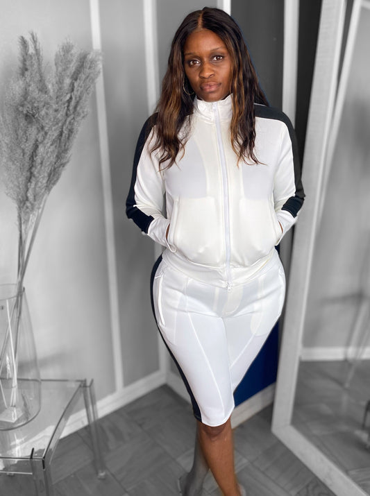 Black and White Bermuda Short Set