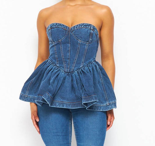 Denim Diana Top