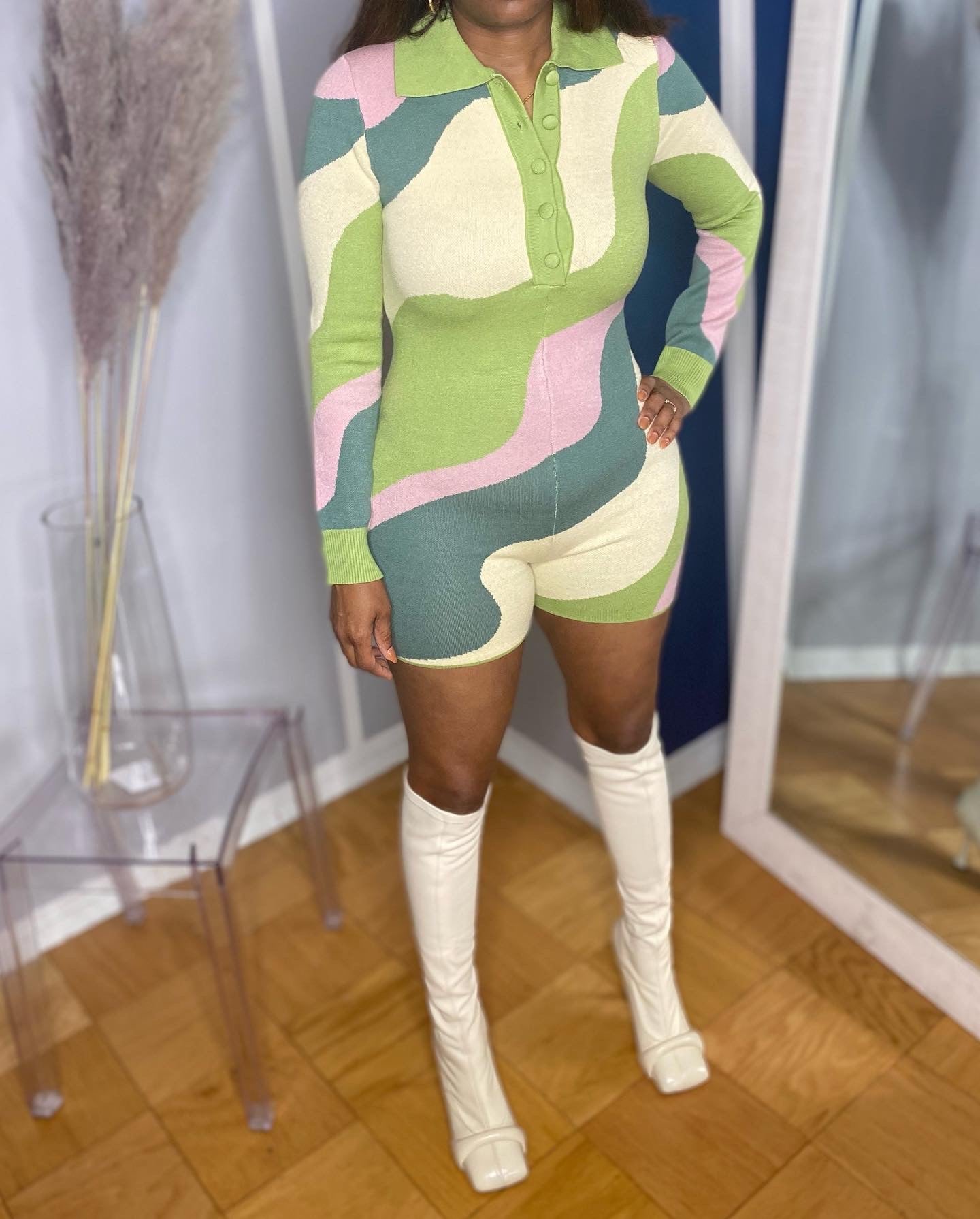 Groovy Green Romper