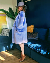 Load image into Gallery viewer, Faux Suede Pretty Periwinkle OVERSIZED Coat
