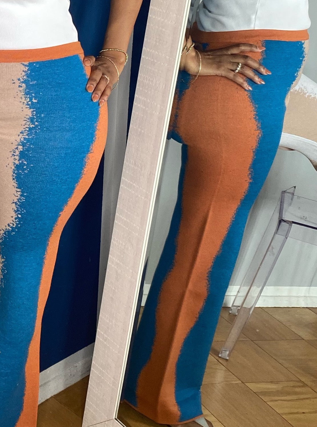 Orange Multi Knit Pants