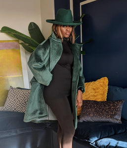 Faux Suede Emerald Green OVERSIZED Coat